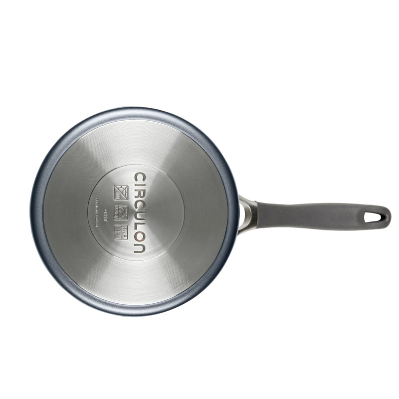 Graphite Aluminum Nonstick Saucier with Pour Spout and Lid