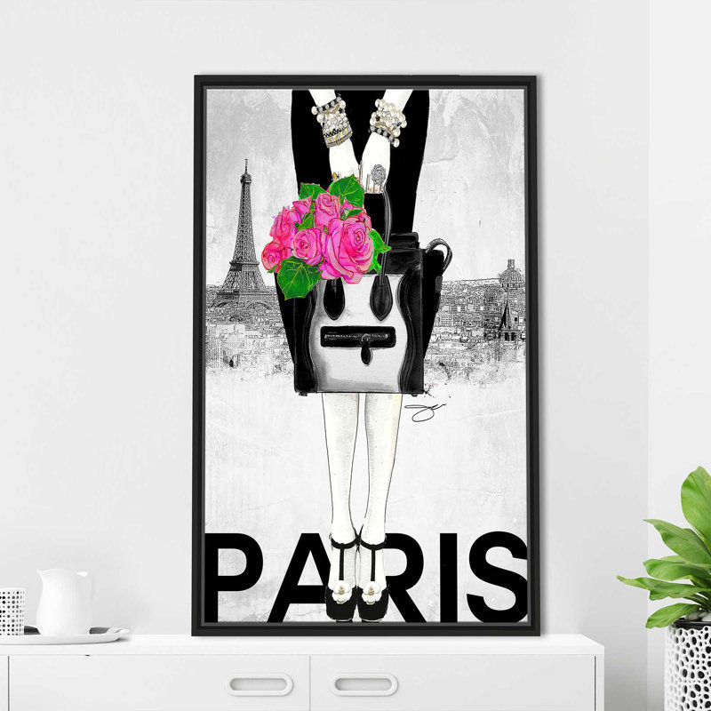 Paris Fashion 1 (Vertical) par By Jodi - impression, H 33,5 po x l 21,5 po x P 2 po, Cadre flottant noir