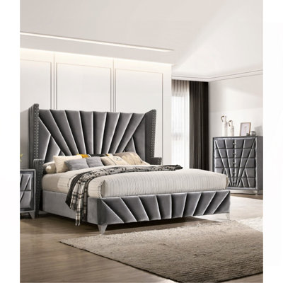 Lit à oreilles pour chambre à coucher lit de tête de lit 1 pièce