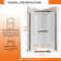 38" W x 38" D x 72" H Semi-Frameless Neo-angle Shower Door with Towel Bar and Fixed Panel