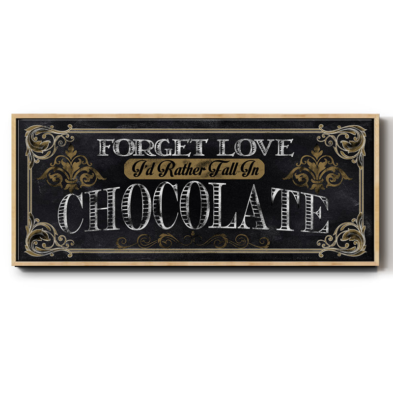 Chocolat - toile encadrée, H 12 po x l 30 po