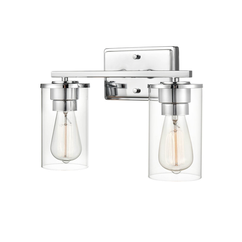 Luminaire à 2 lumières de 14 po Aibhilin Éclairage pour meuble-lavabo, Chrome