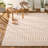 TOMMY BAHAMA Poolside Offset Stripe Indoor Outdoor Area Rug Ivory/Orange-97556690