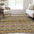 Premium Machine Washable Prisco Gold Rug-1388643520