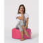 Pouf de jardin moderne avec fermeture à glissière cachée, couleur rose unie, 21,7 po de diamètre x 11,8 po de hauteur | Housse 100% polyester imperméable | Rembourrage 100% original en styromousse, capacité de poids maximale de 440 lb | Siège élégant et fonctionnel-755766938
