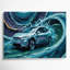 Art de transport sur véhicule électrique et hybride, art mural bleu-118796999