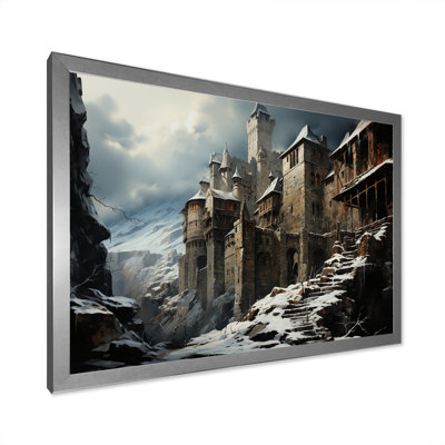 Mediaval château en hiver charme IV - Châteaux, art mural