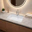 Lavabo rectangulaire encastré en céramique blanc laiteux de 56 x 38 cm avec trop-plein