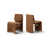 Tissu de polyester cognac