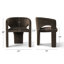 Ensemble de 6 chaises de salle à manger modernes en velours avec accoudoirs rembourrés-1792099644