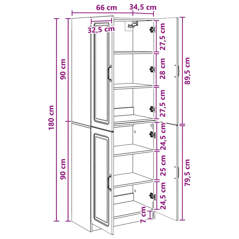 4 -Door 2 Storage Cabinet