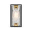  Applique murale 1 lumière Hayward en noir mat avec accents laiton chaud