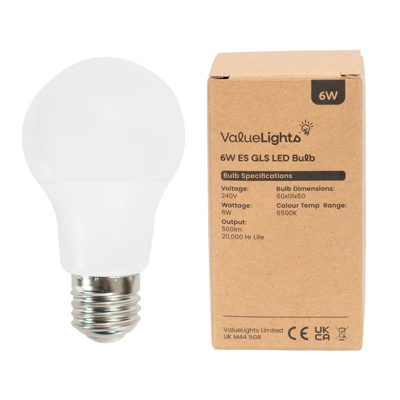 Mcmahan 6W A19 LED Light Bulb, Cool White