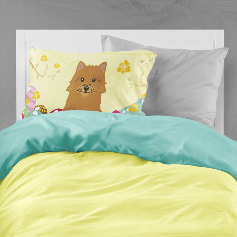 Taie d’oreiller œufs de pâques, Norwich Terrier