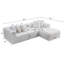 Canapé modulaire spacieux et modulaire en mousse blanche avec sièges profonds pour le salon
