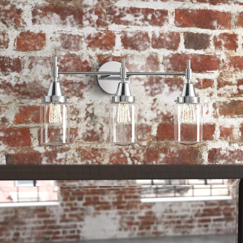 Gayle 3 - Light Dimmable Vanity Light, Clear, Polished Chrome, 60 Watt Vintage Incandescent Bulb