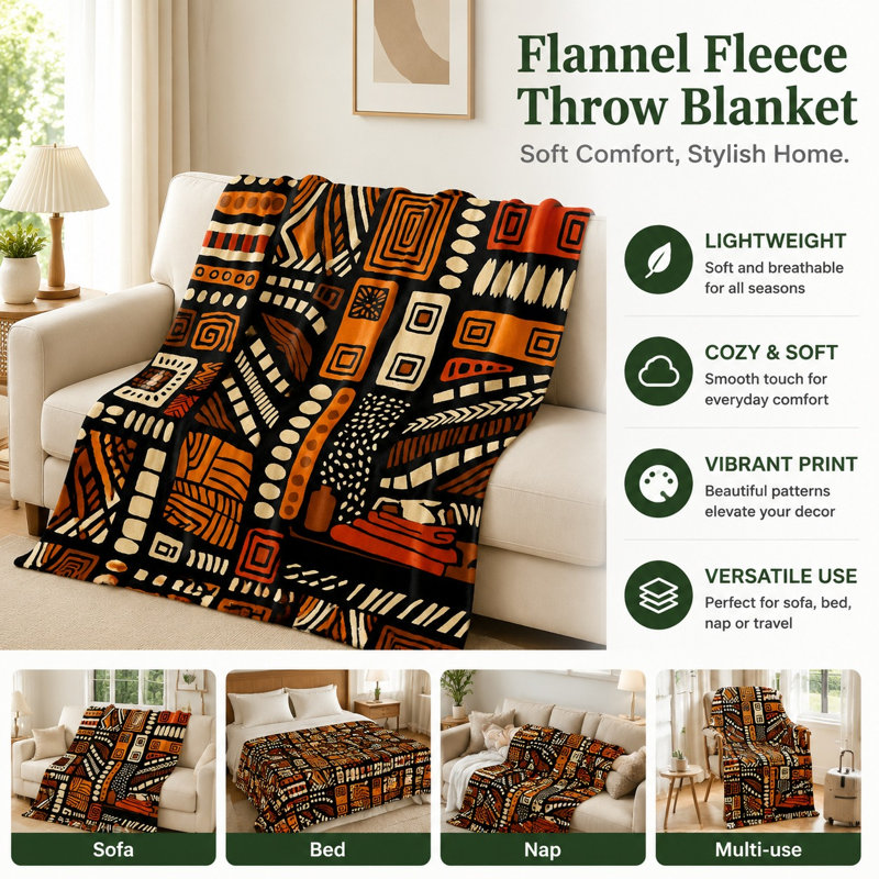 Jeté polaire en flanelle Cozy, L 60 po x l 50 po