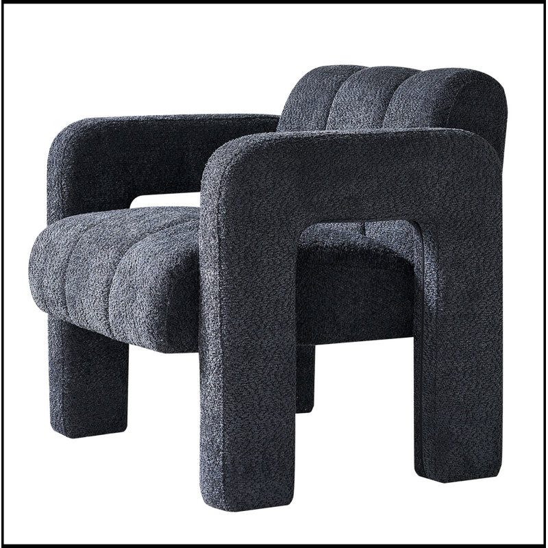 Fauteuil d'appoint rembourré 31,10 po, Gris foncé