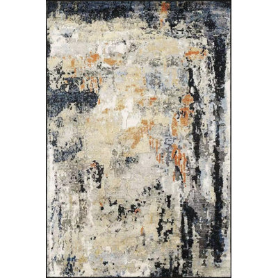 Black Vintage Washable Mixed Color Modern Decorative Woven Base Rug