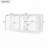 4-Door Storage Cabinet with 3D Geometric Doors & Metal Trim-1237123435
