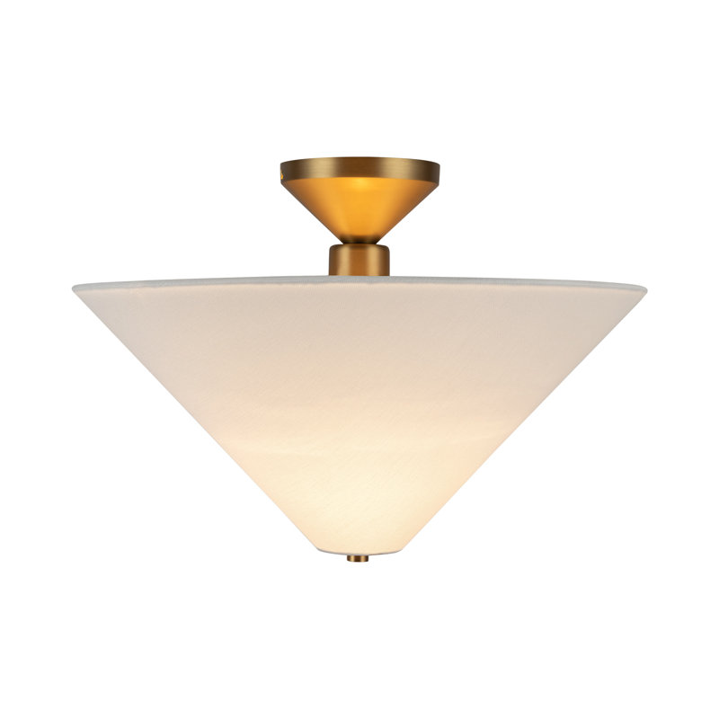 Bulma 16-In Semi-Flush Mount, Doré