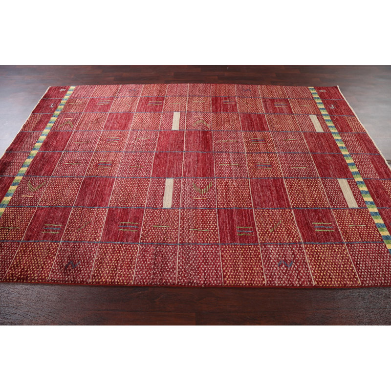 Baigh One-of-a-Kind 6'1" X 8'10" Wool Area Rug in Red
