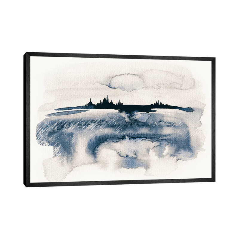 Distant Light 1 Piece Painting on Canvas, 66.04 cm H x 45.72 cm W, Black Framed