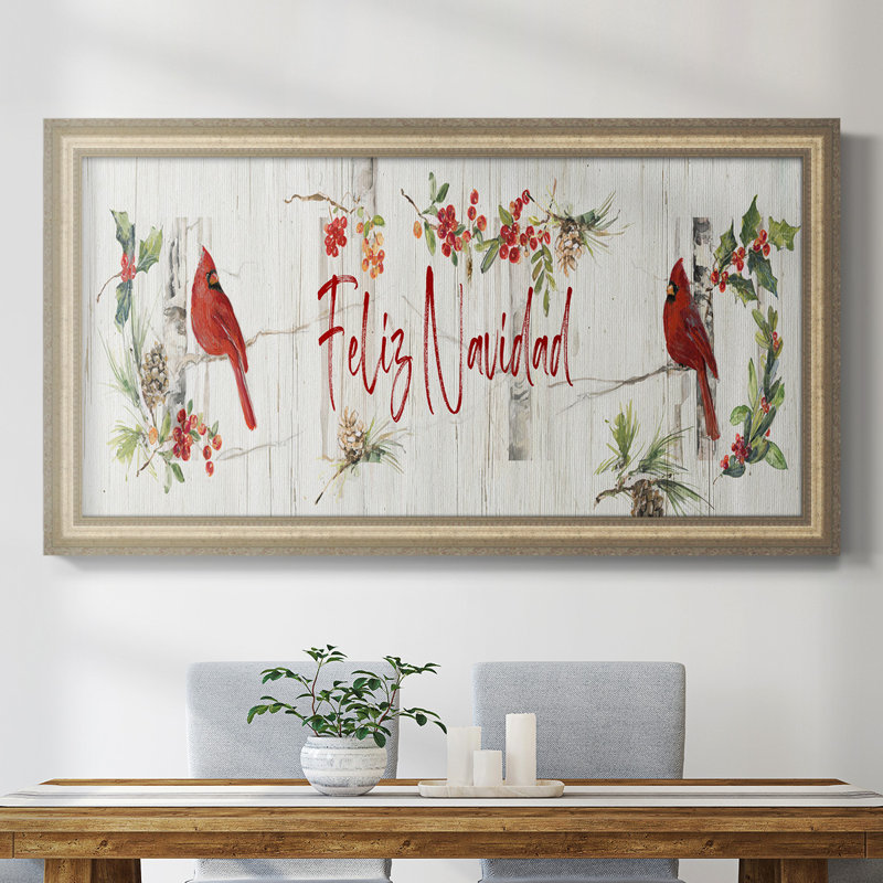 Feliz Navidad - reproduction de photo sur toile, H 25 po x l 45 po x P 2,5 po