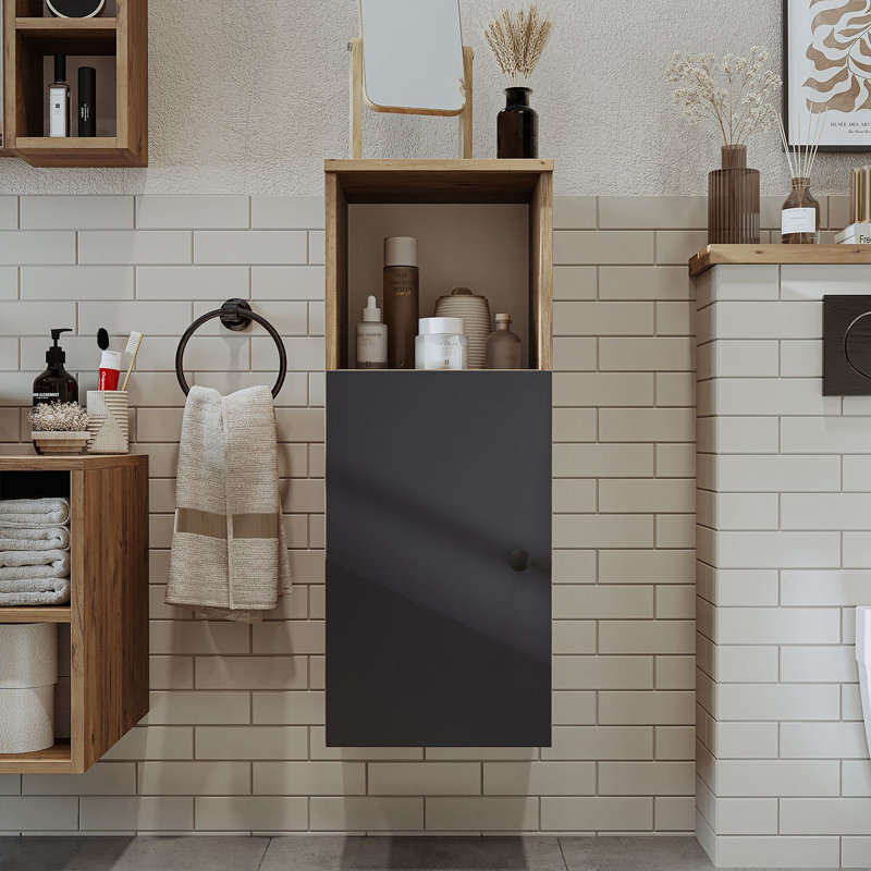 Bathroom Cabinet, Atlantic Pine/Anthracite