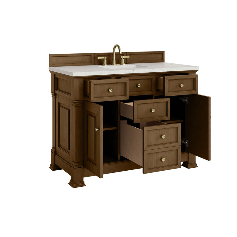 Brookfield 48'' W Single Vanity, Widespread, Lime Delight, Honey Oak