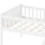 Structure de lit simple Lit simple avec tablette de rangement, avec glissière et échelle, lit plateforme avec garde-corps, aucun sommier requis, assemblage facile, blanc-595197888