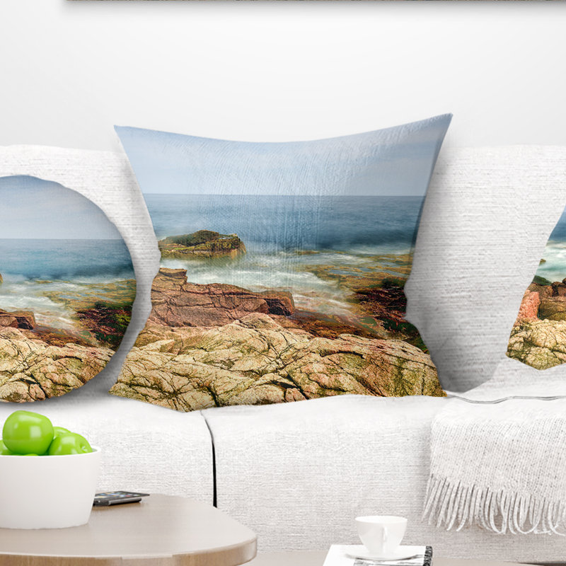 Coussin Beach ThUnder Hole Acadia National Park, 18 po x 18 po, Carré