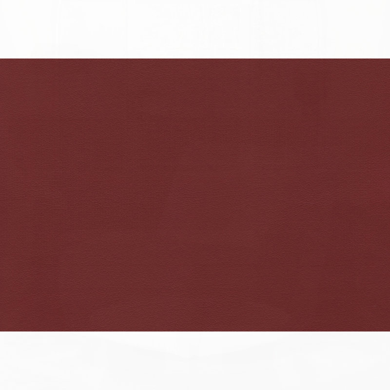 Chaise de salle à manger moderne, ensemble de 2, aspect cuir rouge, métal noir