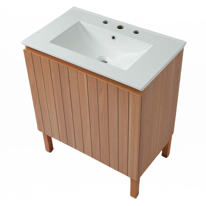 Meuble-lavabo antique 30 po avec lavabo en céramique