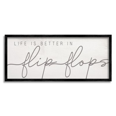 «Life's Better In Flip Flops», expression nautique sur la plage
