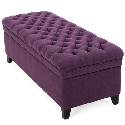 Purple Living Room Storage Chair - 50D X 20.5W 18.3H Fabric, Birch Versatile Piece Stylish With Compartment Essential