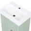Meuble-lavabo de 20 pouces avec lavabo intégré en céramique, armoire et tiroir pour lavabo d'invités, tablette latérale ouverte