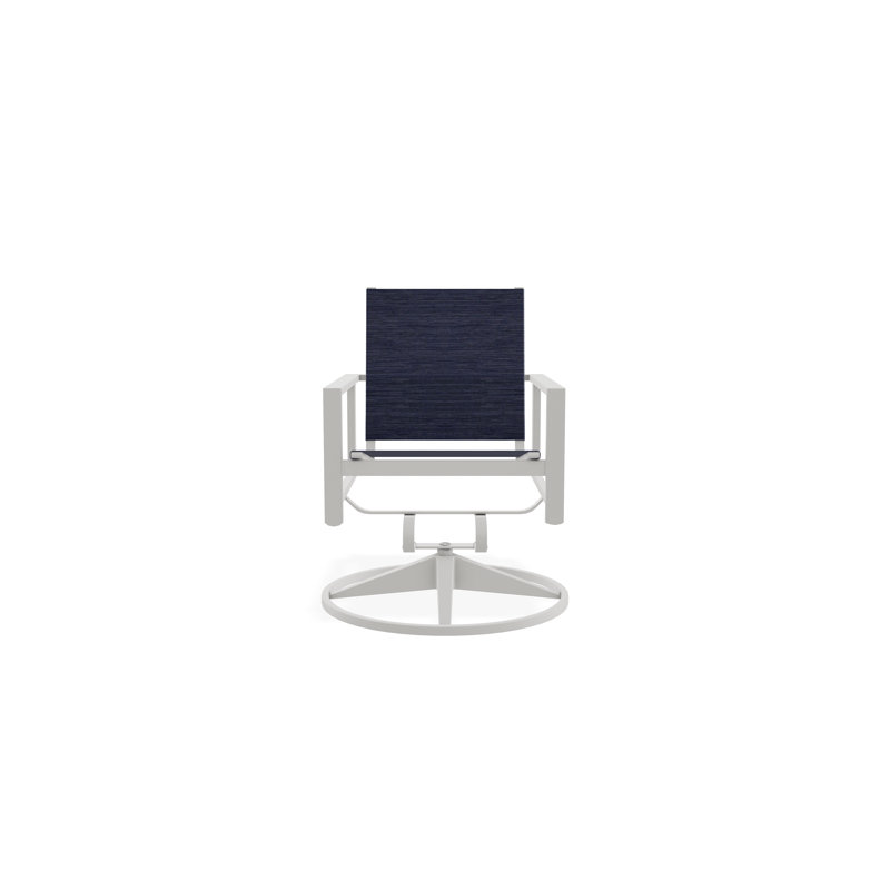 Tribeca Sling Swivel Rocker, Snow, Collect Indigo