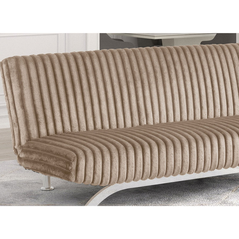 Canapé-lit futon de style contemporain, Taupe