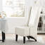 Fauteuil d'appoint à dossier haut en similicuir de 23,03 po de largeur, fauteuil à oreilles haut confortable, fauteuil de salon avec pieds rembourrés et en bois doux, fauteuil d'appoint de style moderne-130179158