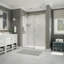 Halo 56.5'' - 59'' W x 79'' H Single Added Semi-Frameless Shower Door with Clear Glass-36554394