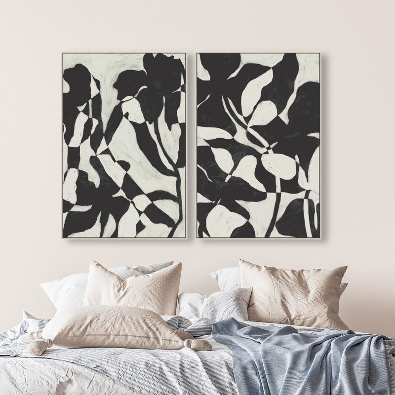 Contrast Nature Set Set by Oliver Gal, 92"H x 62"W, Silver Floater Frame