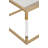 Honea Metal Gold Coffee Table with Clear Glass Top and Acrylic Legs