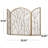 3 Panel Iron Fireplace Screen