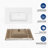 35" X 20" White Rectangular Single Vanity Top With 1 Faucet Hole And Overflow(Sink Only)