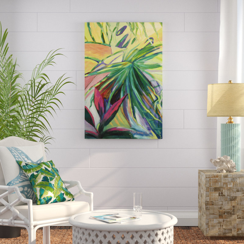 Jardin Abstracto I, peinture sur toile, H 48 po x l 32 po
