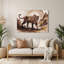 Art mural en métal «Big Cats Andine Mountain», beige-1153086267