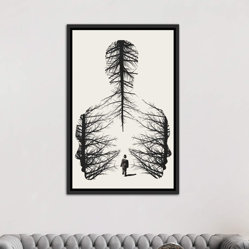 "the walk" par décor¡ niel taylor-impression sur graphiques, Toile avec cadre noir, H 40 po x l 26 po x P 1,5 po