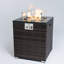 Table de foyer au gaz 28 pouces - approuvé, brûleur de coin en céramique en acier inoxydable