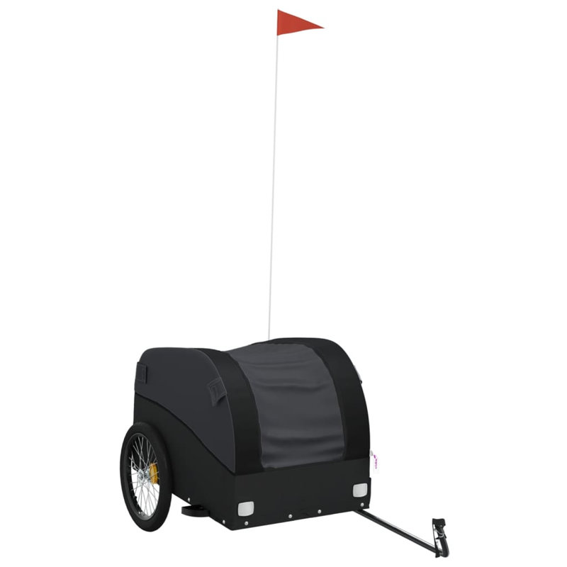 Bike Trailer 45 kg Iron, Black, 63cm H x 63cm W x 126cm D